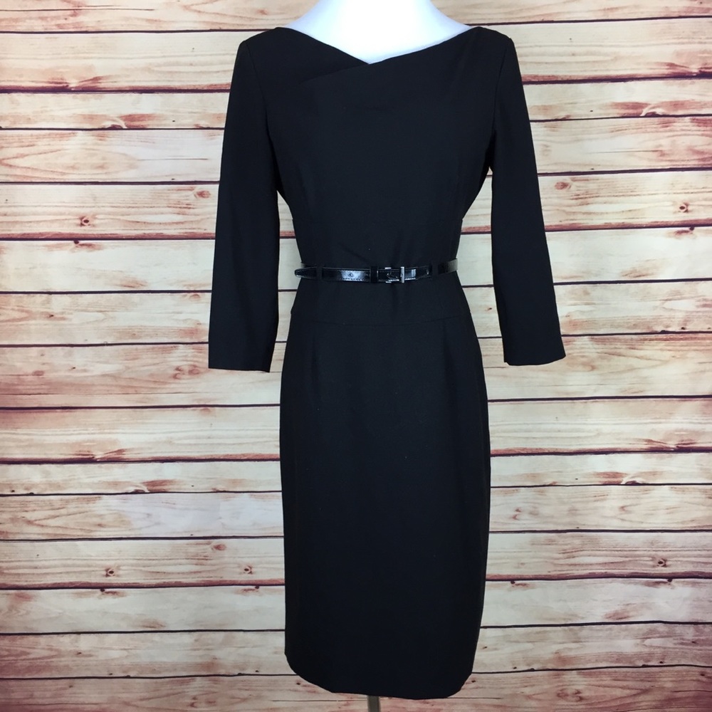 Tahari Arthur S Levine Belted Sheath Dress